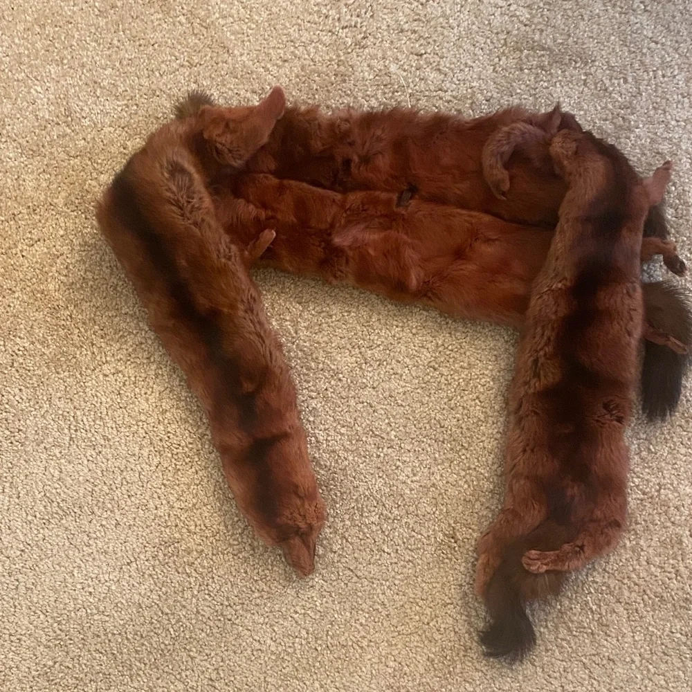 Luxurious brown mink scarf